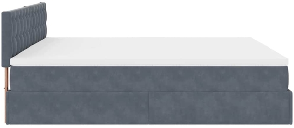 vidaXL Ottoman-Bett mit Matratzen Dunkelgrau 200x200 cm Samt 3312117 Bild 9