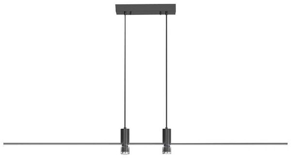 LED Pendelleuchte, Alu, Schwarz, Neutralweiß, H 115 cm