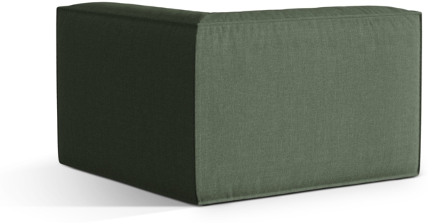Micadoni Eckmodul Nuria 1-Sitzer Strukturierter Stoff Moßgrün Bild 3