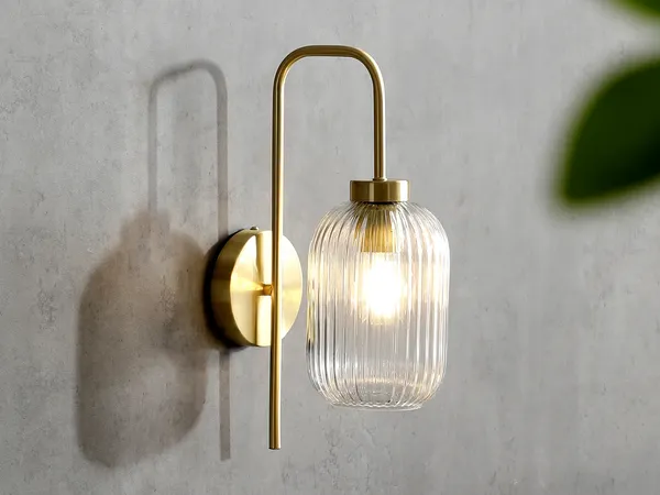 Vente-unique - LOUXOR Wall light MetallMetall Gold - B 14 cm x H 41 cm x L 25 cm