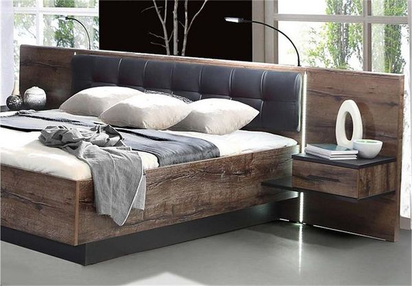 Forte Italy Schlafzimmer-Set Schlafzimmerset 1 Bellevue Schwarzeiche und Schlammeiche