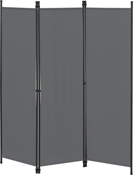 Raumteiler Huesca 3-teilig 150x171 cm Dunkelgrau en. casa