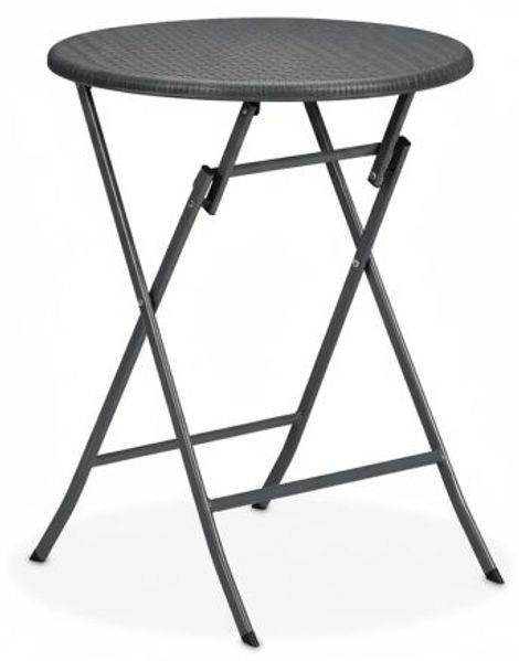 Relaxdays Runder Gartentisch in Rattan-Optik Bild 9