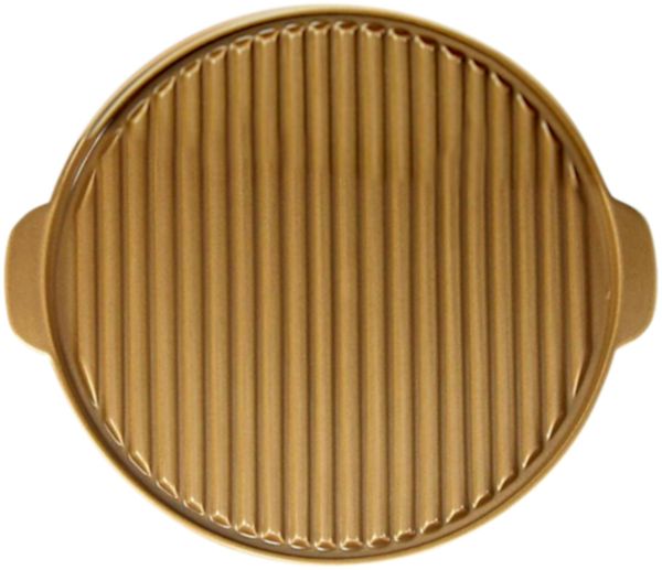 CreaTable Grillplatte BRAUN aus hochwertigem Spezialporzellan / BBQ - Schale / Grillporzellan