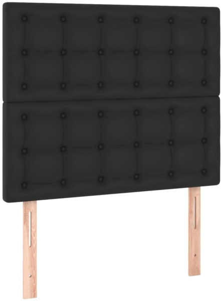 vidaXL Polsterbett mit Matratze & LED Schwarz 80x200 cm Kunstleder [3135909] Bild 6