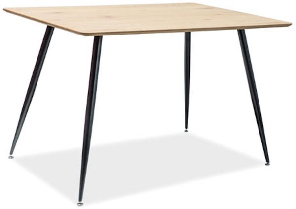 Esstisch Küchentisch Remus 120x80x75cm Eiche schwarz MDF