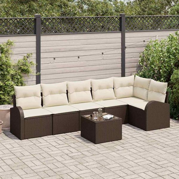 vidaXL Gartensofa-set Braun Poly-Rattan 3346068