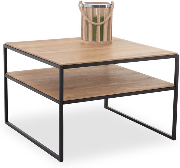 M2 Kollektion Mika 1 Couchtisch/Beistelltisch, Holz, braun, Länge, Breite 65cm, Höhe 45cm