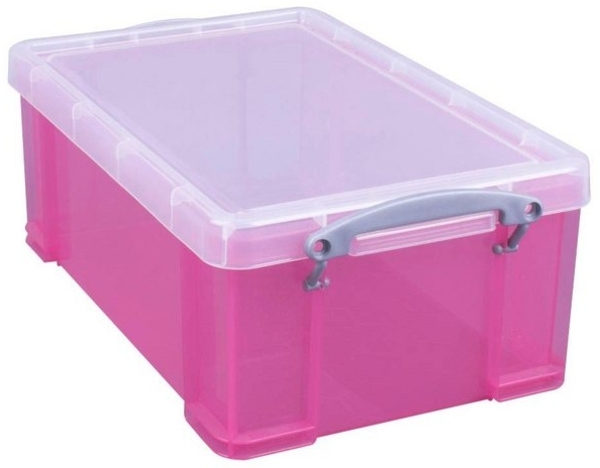 Really Useful Box Aufbewahrungsbox 9,0 l - 39,5 x 25,5 x 15,5 cm transparent, pink Bild 3