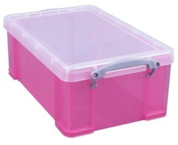 Really Useful Box Aufbewahrungsbox 9,0 l - 39,5 x 25,5 x 15,5 cm transparent, pink Bild 5