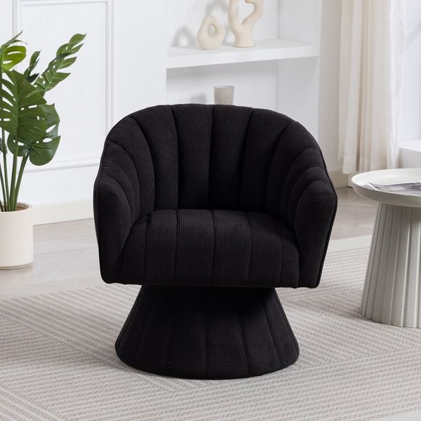HAUSS SPOLE Loungesessel drehbar,Drehstuhl mit rückenlehne für Home-Office,mit armlehne (360° Drehstuhl Relaxsofa mit Dicke Sitz- und Rückenlehne, Ergonomische Umarmungs-Rückenlehne), für Home-Office, Gaming oder Wohnzimmer