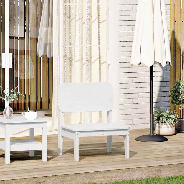 vidaXL Gartenstuhl Weiß 60x52,5x72 cm Massivholz Kiefer 859318