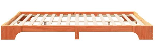 vidaXL Bettrahmen Braun 160 x 210 cm Massives Kiefernholz 872904 Bild 5
