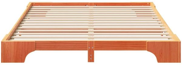 vidaXL Bettrahmen Braun 160 x 210 cm Massives Kiefernholz 872904 Bild 4