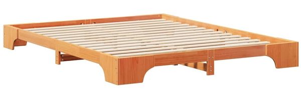 vidaXL Bettrahmen Braun 160 x 210 cm Massives Kiefernholz 872904 Bild 6