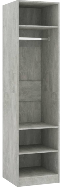 vidaXL '800238' Kleiderschrank, Spanplatte, Betongrau 50 × 50 × 200 cm