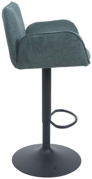 2er-Set Barhocker HWC-M67, Drehstuhl Barstuhl, Armlehne Fußablage drehbar Stoff Eisen FSC® ~ grün Fuß schwarz Bild 8