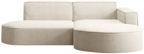 Kaiser Möbel Ecksofa Designer MODENA STUDIO L stoff Cord, Ecksofa, Cord Sofa, L-Form, Links/Rechts wählbar