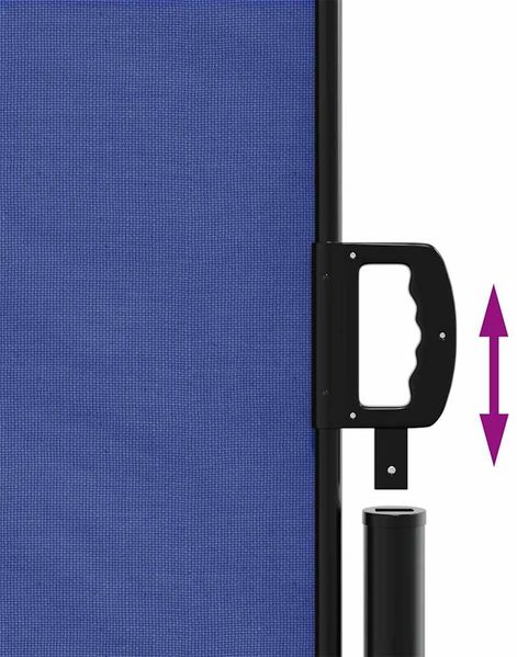 vidaXL Seitenmarkise Ausziehbar Blau 117x300 cm 4004281 Bild 6