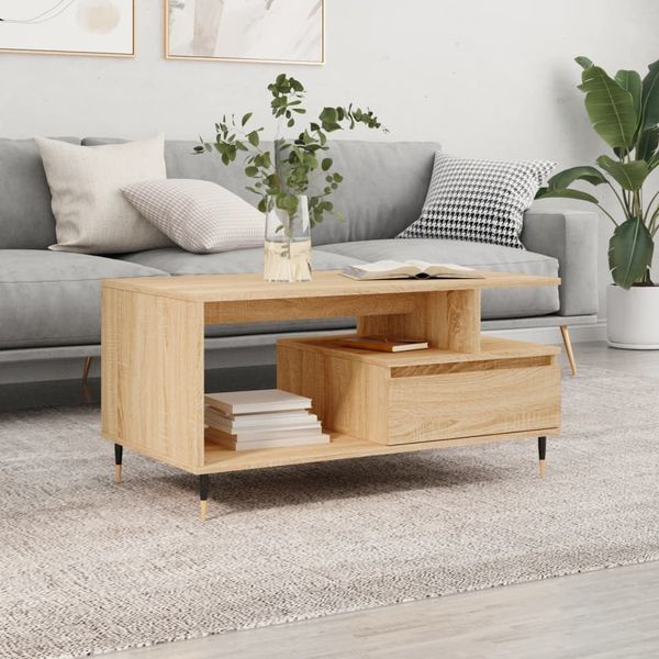 vidaXL Couchtisch Sonoma-Eiche 90x49x45 cm Holzwerkstoff 831015