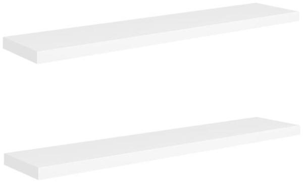 vidaXL Schweberegale 2 Stk. Weiß 120x23,5x3,8 cm MDF 323821