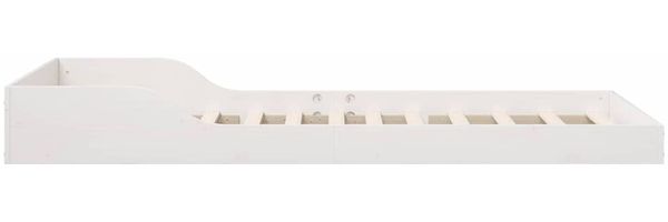 vidaXL Bettrahmen Weiß 75 x 190 cm Massives Kiefernholz 873341 Bild 7