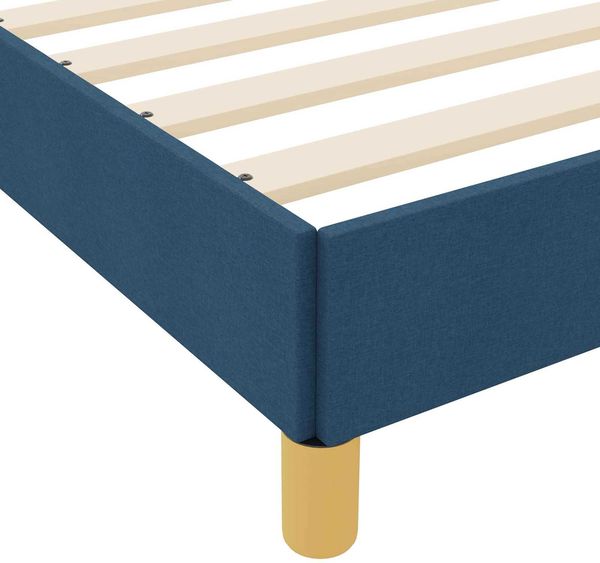 vidaXL Boxspringbett mit Matratze Blau 120 x 190 cm Stoff 3398555 Bild 9
