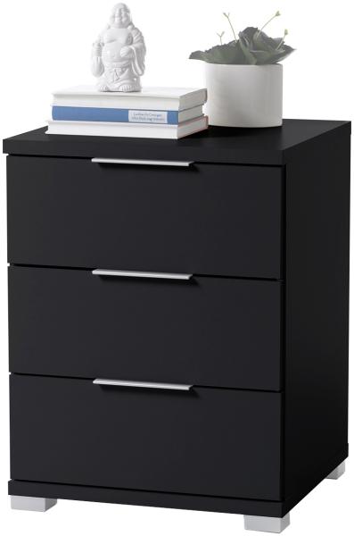 Nachtkommode >Nelli< in Schwarz - 46x61x42cm (BxHxT)