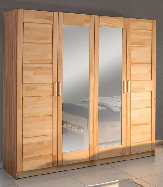 Home affaire Drehtürenschrank Triest teilmassiv, FSC®-zertifizierte Buche