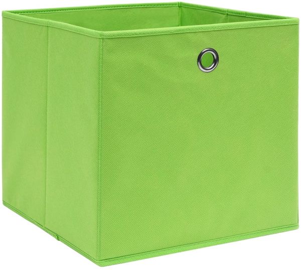 Aufbewahrungsboxen, faltbarer Korb 4 Stk. Vliesstoff 28x28x28 cm Grün