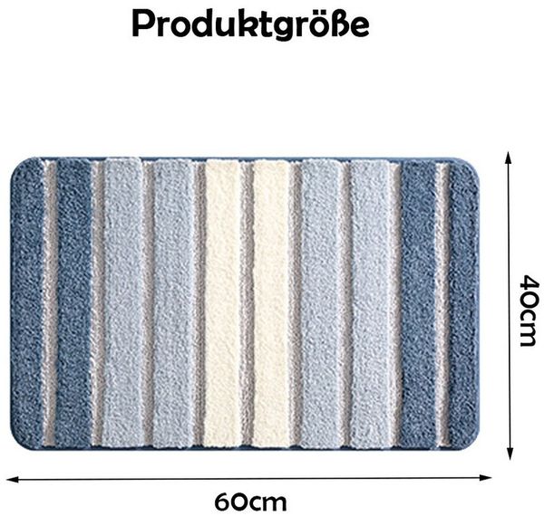 TUWENA Badematte Badematte rutschfest, Weich Badezimmerteppich Saugfähige Badteppich, Waschbar Badvorleger, Türmatte für Badezimmer, Dusche, Badewannen