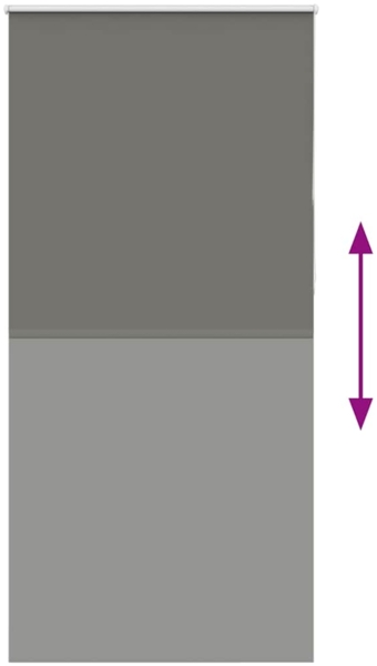 vidaXL Verdunkelungsrollo Grau 90x210 cm Stoffbreite 85,7 cm Polyester 4011178 Bild 4