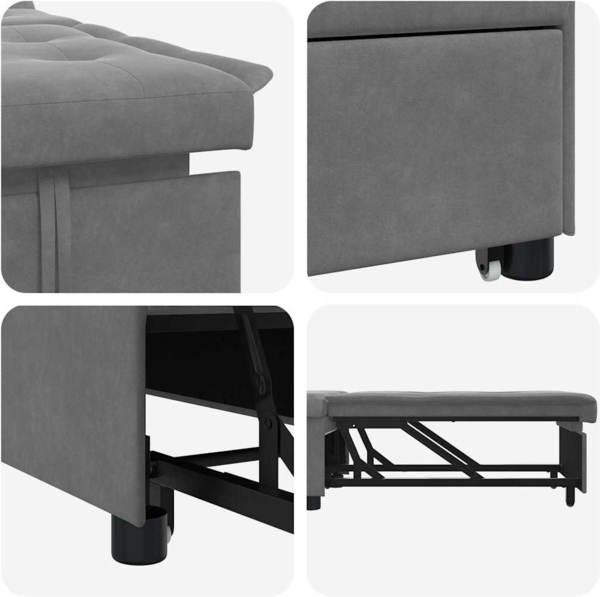 vidaXL Schlafsofa Dunkelgrau 67 x 194 x 82 cm 42008609 Bild 7