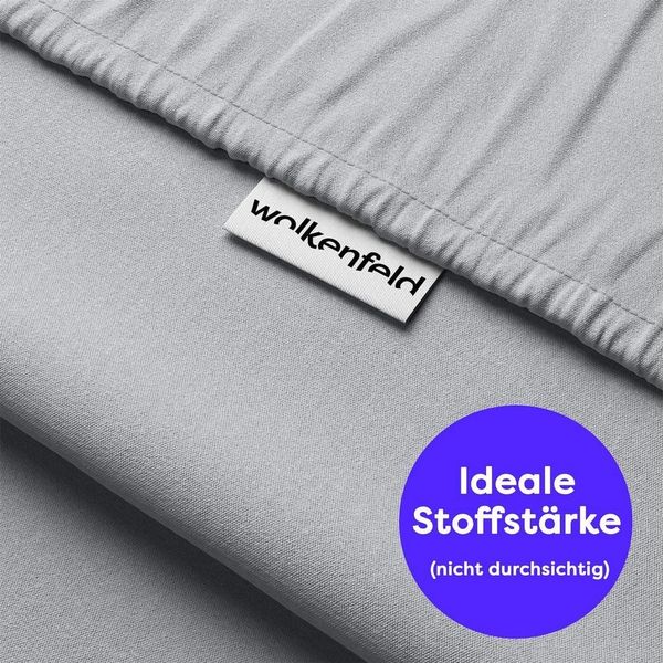 Wolkenfeld Bettwäsche 135x200 hell grau - kuschlig weich & bügelfrei - 1x Bettbezug + 1x Kissenbezug 80x80