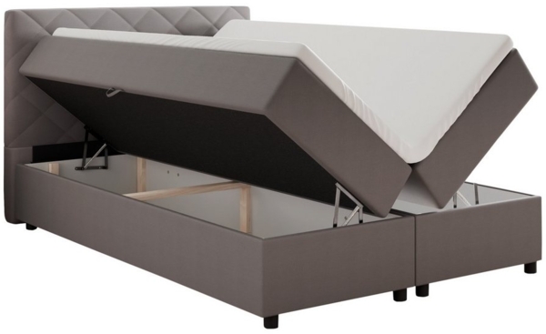 PANDA MÖBEL GmbH Boxbett DIAMARO 140x200, 160x200, 180x200, mit Bettkasten und Topper, Stilvolles Design – zeitlose Eleganz