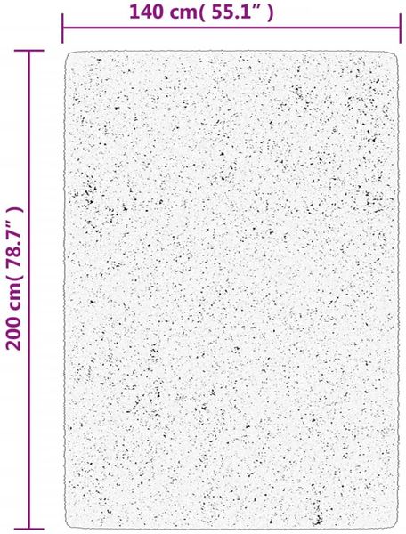 vidaXL Teppich IZA Kurzflor Skandinavischer Look Creme 140x200 cm 375441 Bild 10