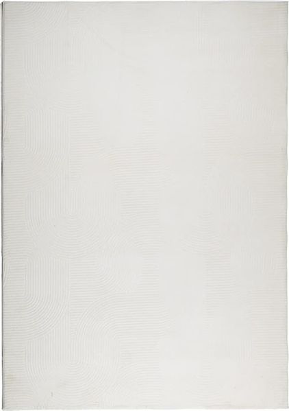 vidaXL Teppich IZA Kurzflor Skandinavischer Look Creme 140x200 cm 375441 Bild 2