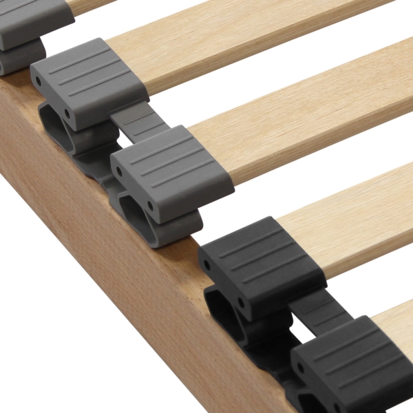 Ergonomisches Lattenrost 100x200, 7-Zonen Lattenrahmen Buche, 28 Federleisten, Kopfteil verstellbar, bis 150 kg, Made in Germany Bild 3