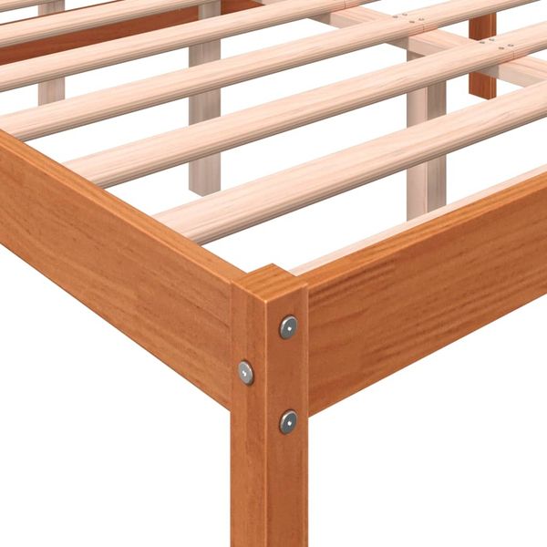 vidaXL Seniorenbett Wachsbraun 135x190 cm Massivholz Kiefer 844153 Bild 7