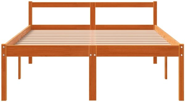 vidaXL Seniorenbett Wachsbraun 135x190 cm Massivholz Kiefer 844153 Bild 4