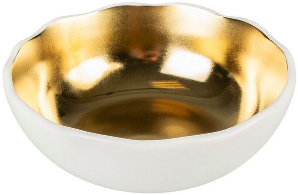 DUVO+ Napf Duvoplus Keramiknapf Stone Organic - weiß/gold Fassungsvermögen