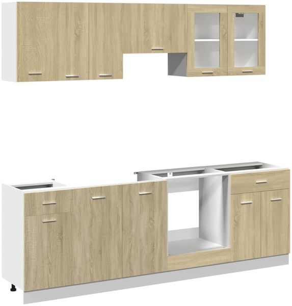 vidaXL 8-tlg. Küchenschrank-Set Lyon Sonoma-Eiche Holzwerkstoff 3307656 Bild 2
