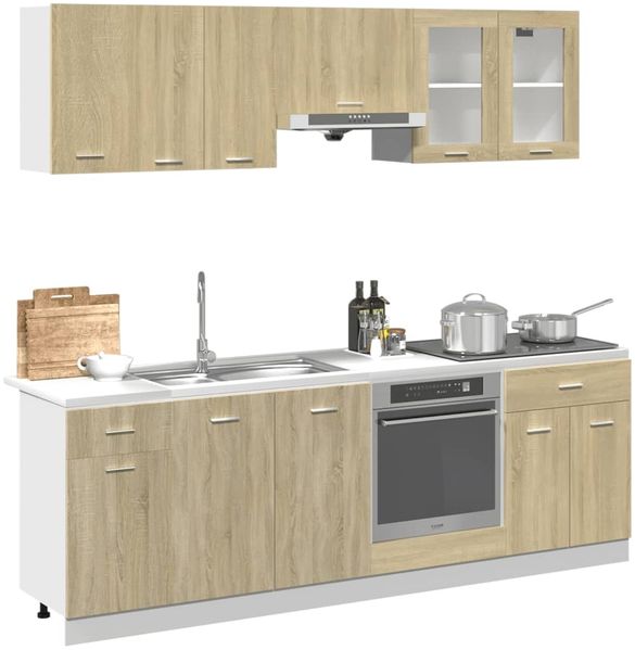 vidaXL 8-tlg. Küchenschrank-Set Lyon Sonoma-Eiche Holzwerkstoff 3307656 Bild 3
