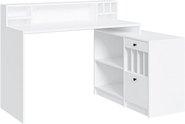 Home affaire Eckschreibtisch Licia, Breite 140 cm, mit viel Stauraum, im Landhausstil Bild 1