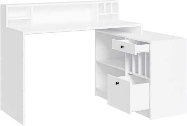 Home affaire Eckschreibtisch Licia, Breite 140 cm, mit viel Stauraum, im Landhausstil Bild 3