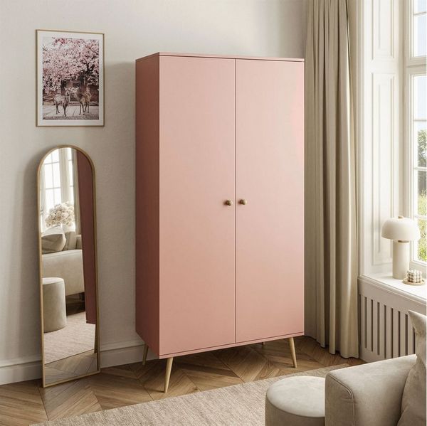 Lookway Kleiderschrank HARMONY zweitüriger Schrank mit Kleiderstange
