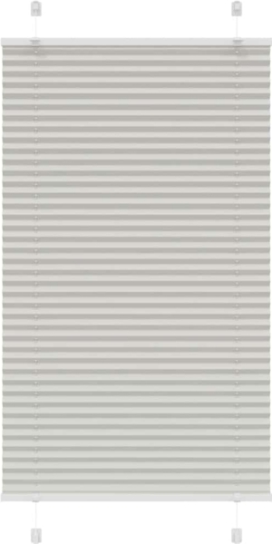 vidaXL Plissee Hellgrau 75x150 cm Stoffbreite 74,4 cm Polyester 4015342