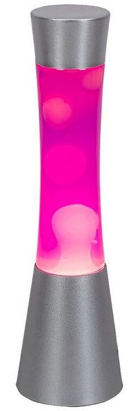 Rabalux Lavalampe Minka silberne dekorative Lampe, mit Leuchtmittel, IP20, silber, GY6.35 1x MAX 20