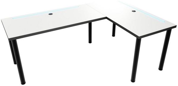 MÖBELSYSTEM Gamingtisch Großer L-förmiger Eck-Schreibtisch mit LED-Beleuchtung (Packung, 1 Tisch), Breite 160 cm