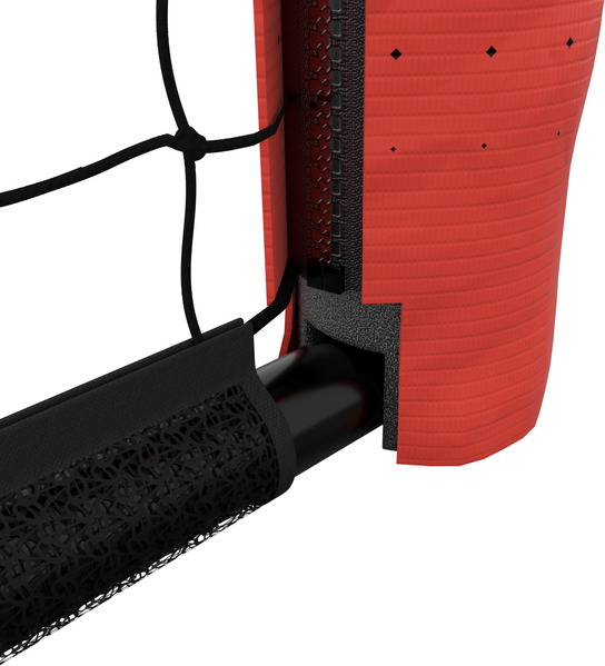 Hudora 'Pro Tect 180 Advanced' Fußballtor, Stahlrohrrahmen mit EPE-Schaumstoff ummantelt, Schwarz / Rot, 180x120 cm Bild 3